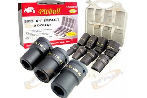 8 PCS 1" DR. IMPACT SOCKET CR-MO STEEL COMMERCIAL TRUCK SOCKETS SET